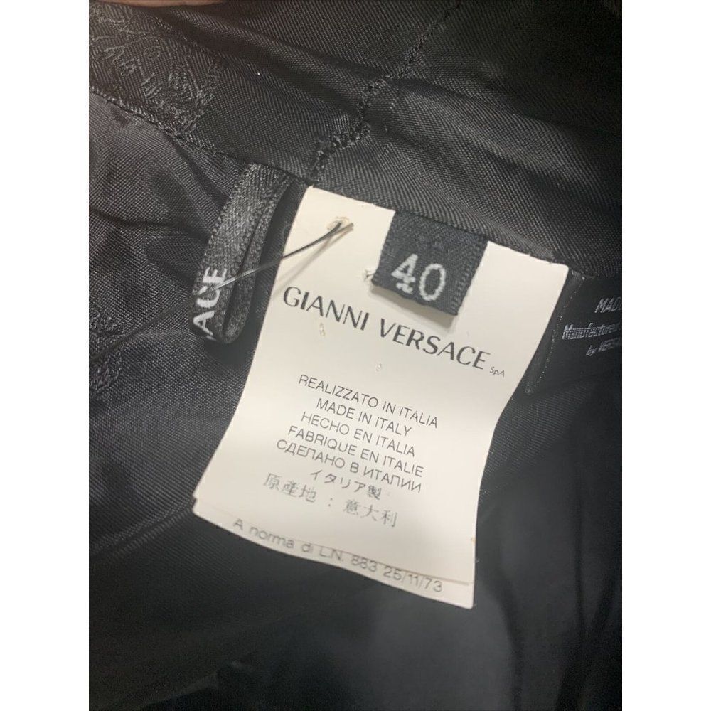 Versace Authentic Solid Black Silk Tank Knee Leng… - image 7